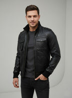 Klassische Lederjacke für Herren