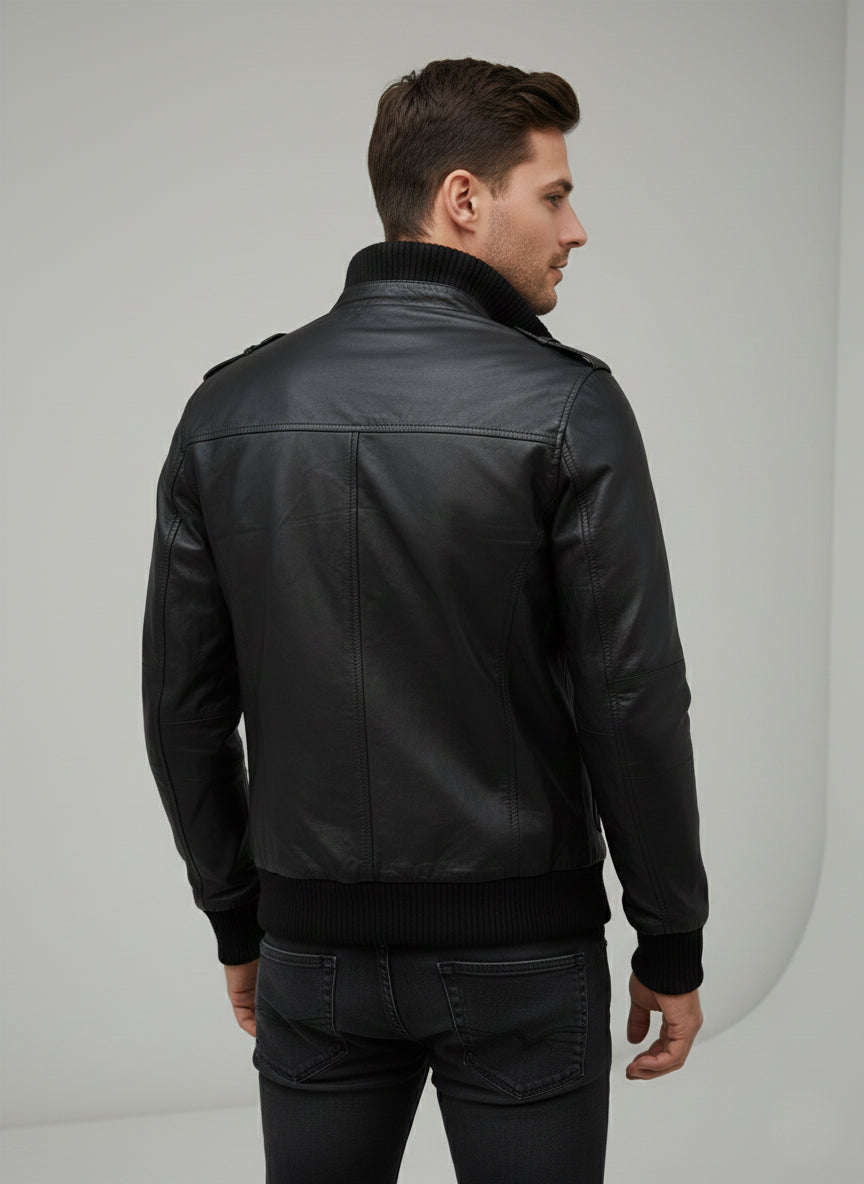 Klassische Lederjacke für Herren