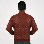 Men’s Shaker Leather Bomber Jacket – Shearling Collar Aviator Coat