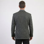 Men’s Gray Herringbone Wool Blazer – Classic Tailored Waverly Sport Coat