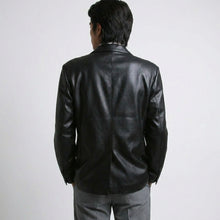 Load image into Gallery viewer, Men’s Premium Lambskin Leather Blazer – Classic Tailored Sport Coat
