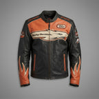 Harley Davidson Screamin Eagle Vintage Racing Leather Jacket