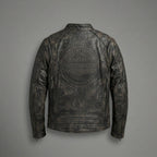 Men’s Harley-Davidson Style Heritage Embossed Leather Biker Jacket