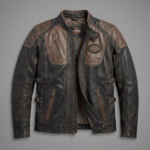 Laden Sie das Bild in den Galerie-Viewer, Herren Harley-Davidson Stil Adlerflügel Leder-Bikerjacke
