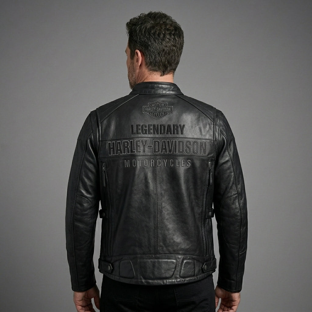 Harley Davidson Votary Motorrad Leder Bikerjacke