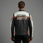 Herren Leder Racing Jacke – Limited Edition – Kontrastpanel im Motorrad-Stil