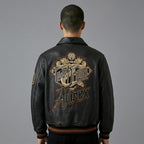 Urban Elite Leather Varsity Jacket – Premium Real Leather Letterman