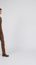 Load and play video in Gallery viewer, Men’s Brown Leather Racing Jumpsuit – Vintage Biker Moto Suit
