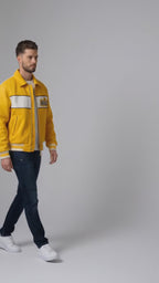 Aviators King Varsity Leather Jacket – Yellow & White Edition