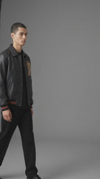 Urban Elite Leather Varsity Jacket – Premium Real Leather Letterman
