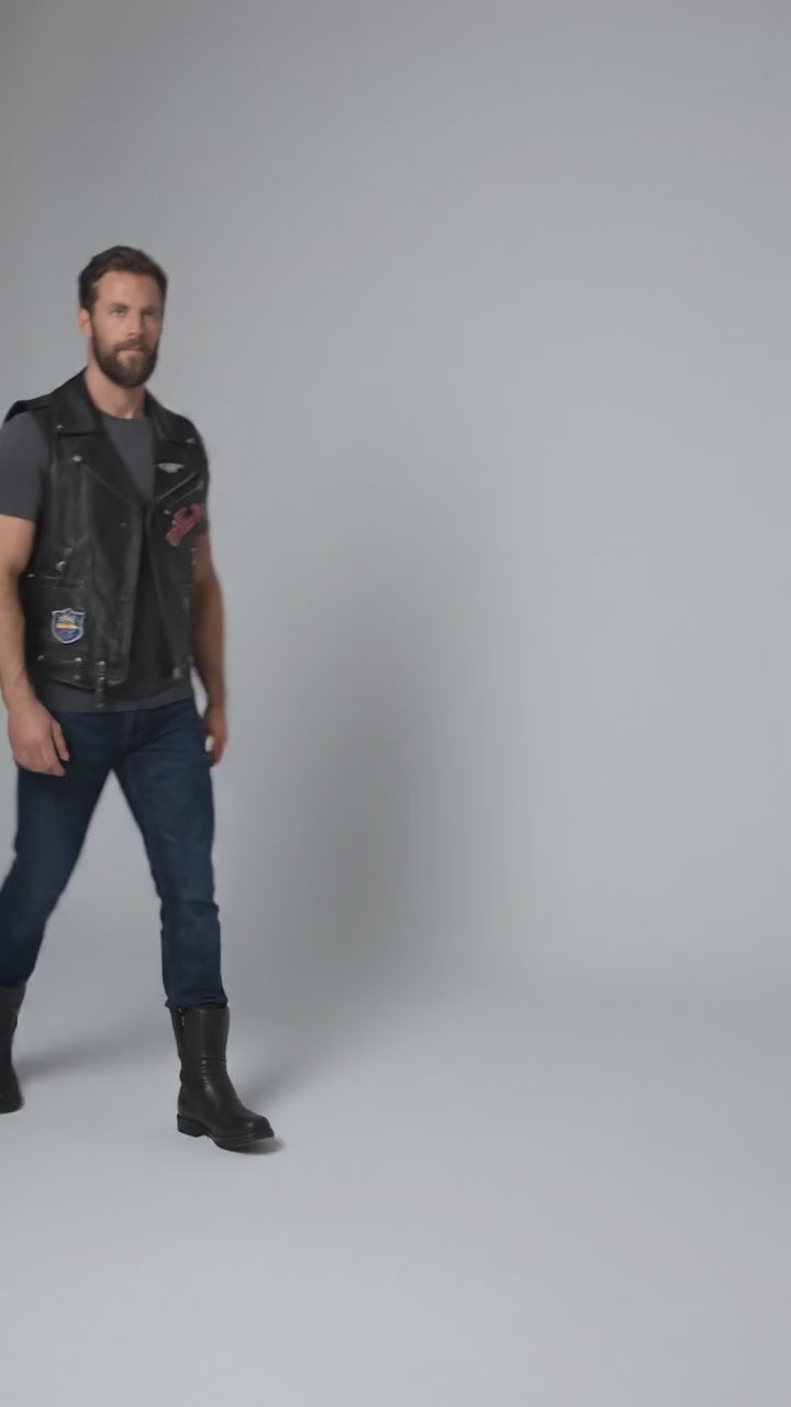 Indian Motorcycle Genuine Leather Vest – Classic Rider Edition