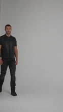 Load and play video in Gallery viewer, Men’s Passing Link Leather Motorcycle Vest – Classic Rider Edition
