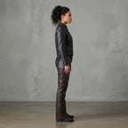 Women Black and Purple  Leather Chaps