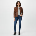Classic Brown Leather Western Jacket with Fringe