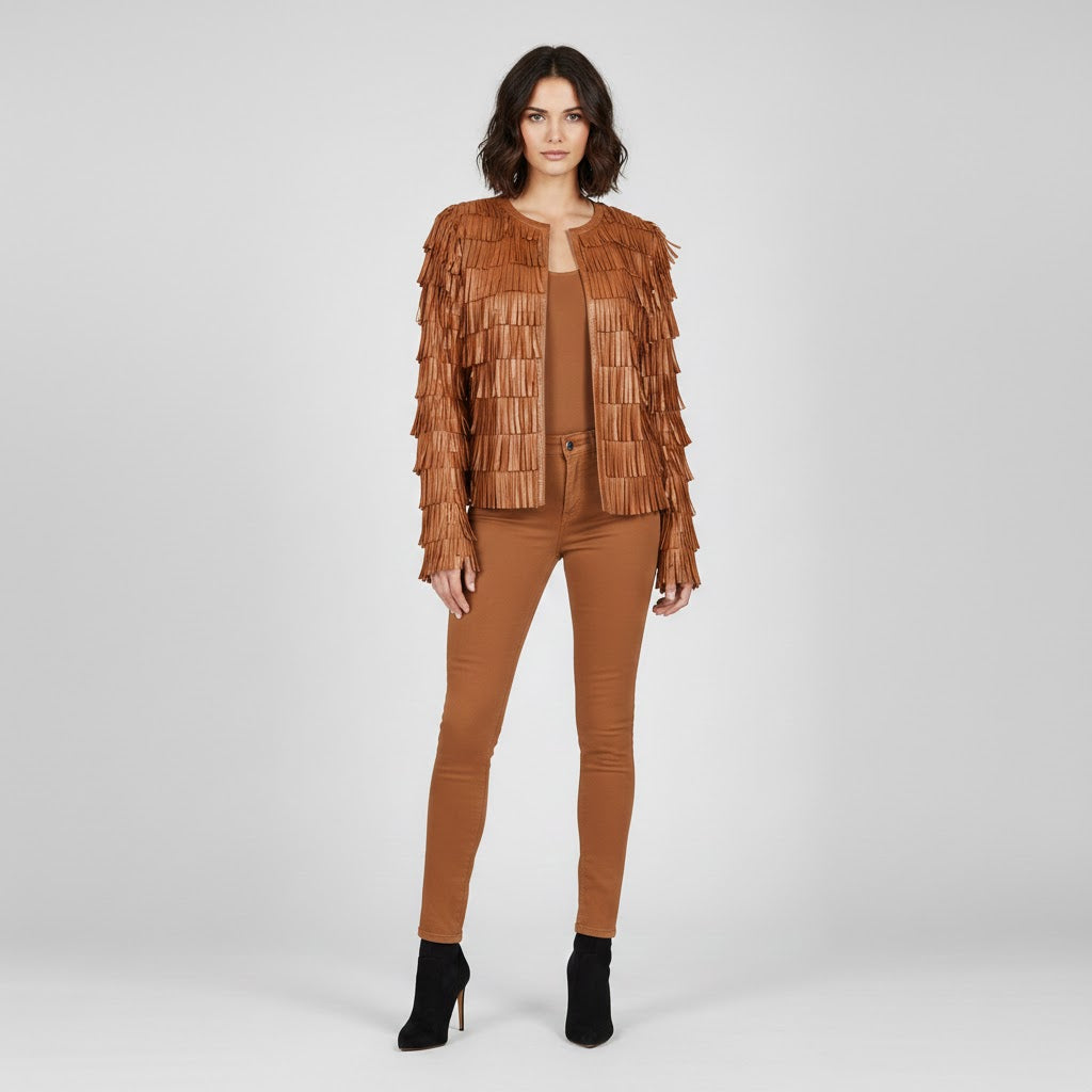 Women's Western Leather Jacket - Leather Outlet
