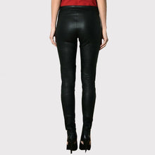 Load image into Gallery viewer, Women’s Black Leather Skinny Pants
