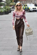 Load image into Gallery viewer, Women’s Brown Lambskin Leather Joggers
