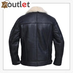 Men White Shearling Leather Jacket