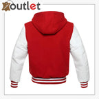 Red Hoodie Varsity Jacket