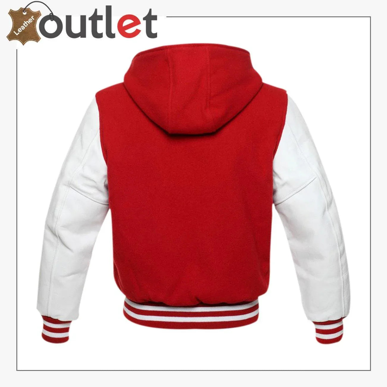 Red Hoodie Varsity Jacket