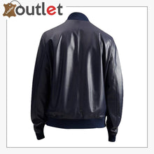 Load image into Gallery viewer, Men Oxford Blue Bomber Jacket
