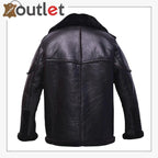 Men Pure Black Sheepskin Leather Jacket
