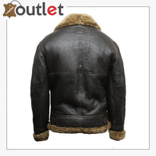 Load image into Gallery viewer, Men Black B3 Bomber Shearling Leather Jacket
