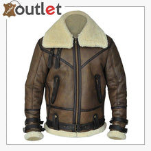 Load image into Gallery viewer, Men Brown B3 Aviator Shearling Jacket
