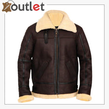 Load image into Gallery viewer, B3 Bomber Aviator Shearling Leather Jacket
