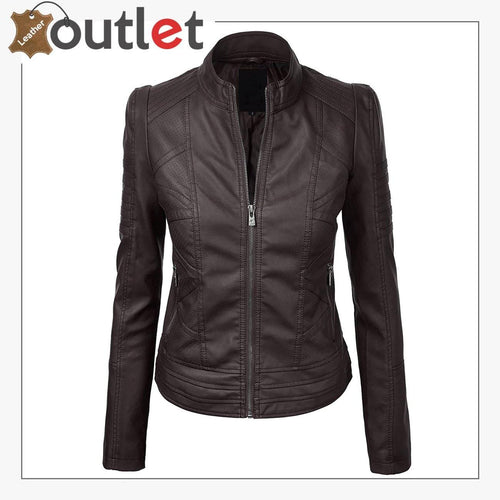 2020 New Styles Leather Fashion Jacket For Women