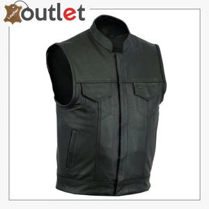 2020 New Styles Leather Motorcycle Vest For Men