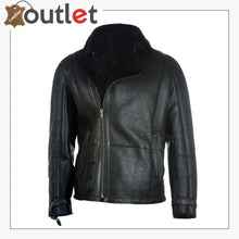 Load image into Gallery viewer, Men Pure Black B3 Shearling Jacket
