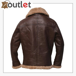Men Brown Sheepskin Leather Jacket
