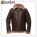 Men Brown Sheepskin Leather Jacket