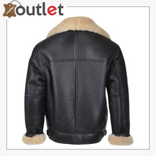 Load image into Gallery viewer, Men Black B3 Shearling Leather Jacket

