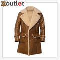 Men Brown Shearling Leather Coat