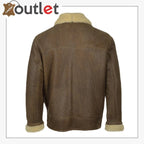 Men Brown Aviator Shearling Leather