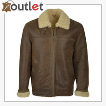 Load image into Gallery viewer, Men Brown Aviator Shearling Leather
