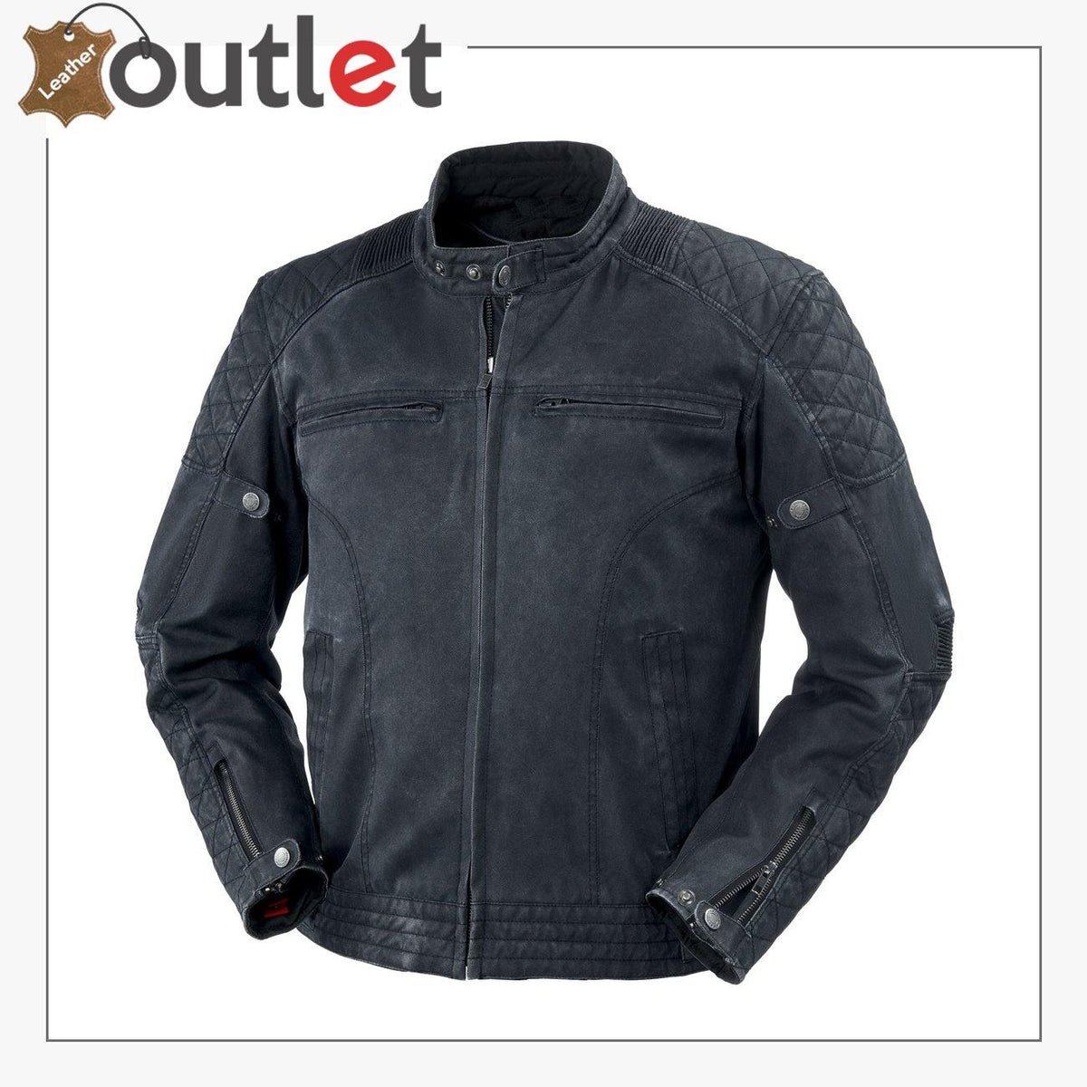 600D Brighton black motorcycle textile jacket for men, front view