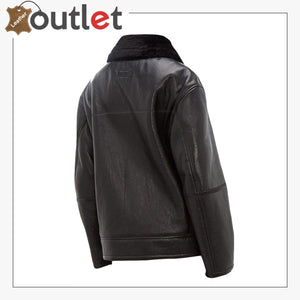 Black B3 Shearling Jacket For Men