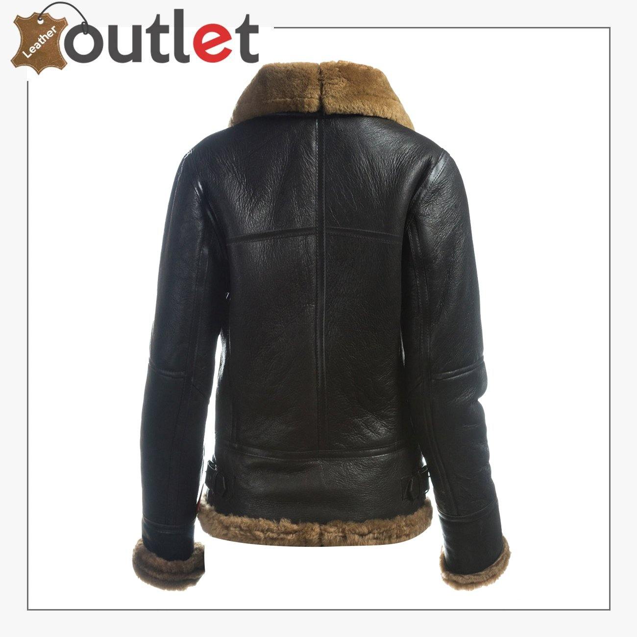 Women B3 Bomber Shearling Leather Jacket