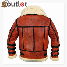 Load image into Gallery viewer, Aviator Sheepskin RAF Mens B3 Bomber Leather Jacket - Leather Outlet
