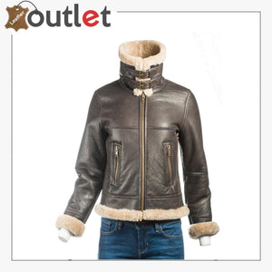 B3 Bomber Sheepskin Women Leather Jacket