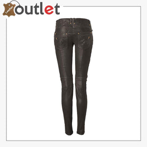 Belle Couture Fashion Leather Pants