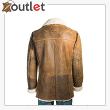 Load image into Gallery viewer, Brown Shearling Leather Men Coat

