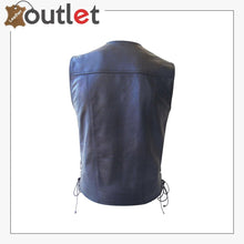 Load image into Gallery viewer, Bespoke Tailored Black Real Leather Hunter Vest
