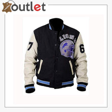 Load image into Gallery viewer, Beverly Hills Cop Axel Foley Detroit Lions Letterman Biker Jacket
