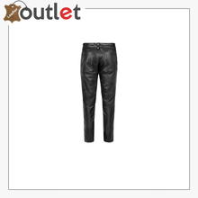 Load image into Gallery viewer, BLACK LACE-UP LEATHER PANTS
