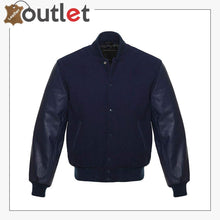 Load image into Gallery viewer, Black Letterman Varsity Jackets Genuine Leather
