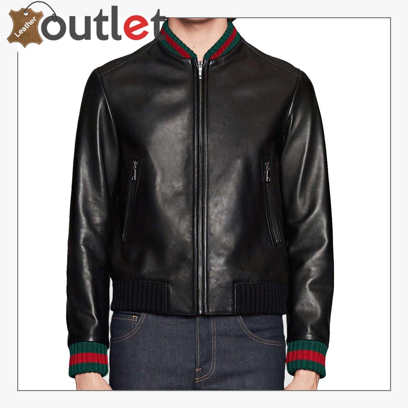 Black Stylish Leather Jacket for Mens - Leather Outlet